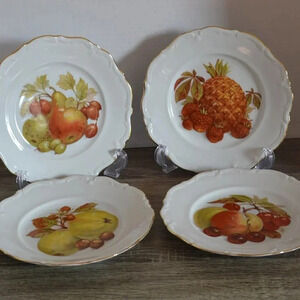 Vtg Winterling Bavaria Germany Fruit Plate Set
